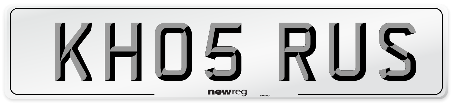 KH05 RUS Number Plate from New Reg